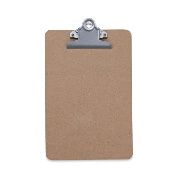 Universal Hardboard Clipboard, 3/4" Capacity, 5 x 8 Sheets, Brown, PK3 UNV05610VP